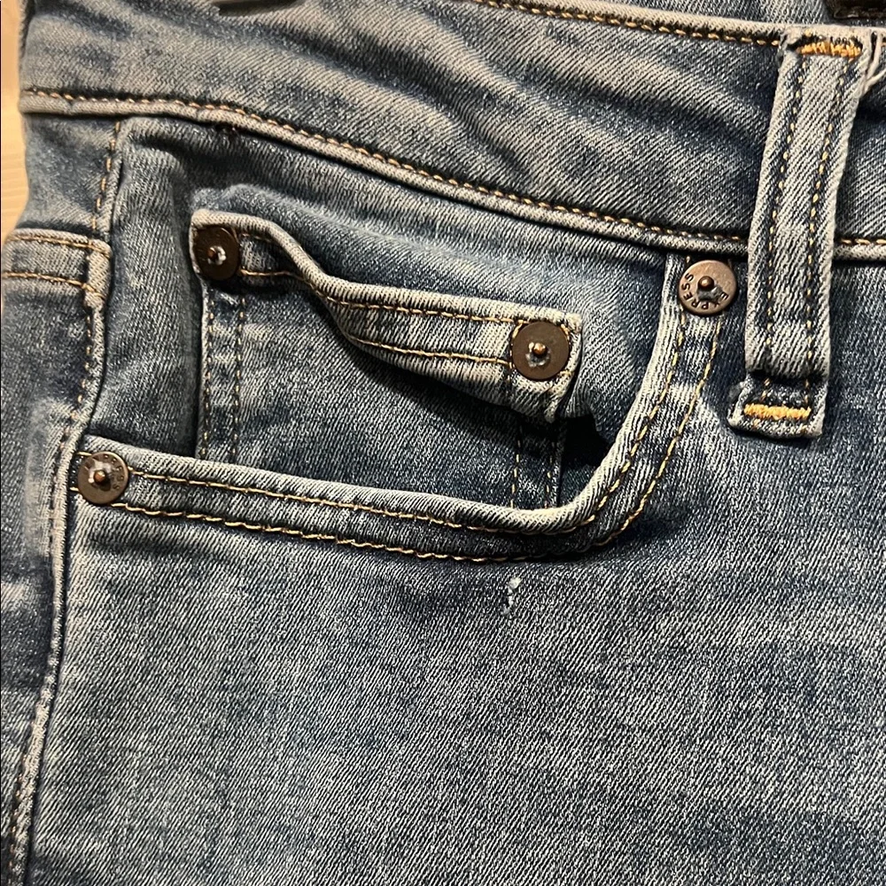 Express Dark Blue Straight Leg Jeans